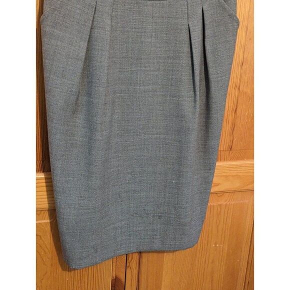 Magaschoni US 6 Sleeveless Fitted Wool Sheath Career Dress Gray - Picture 14 of 14